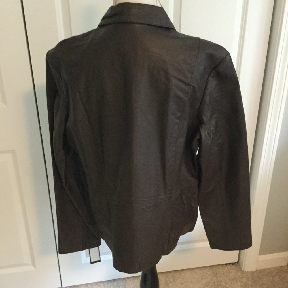 Vintage NWT brown leather jacket Style & Co. XL - Picture 3 of 3